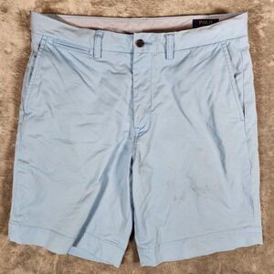 Polo Ralph Lauren Chino Shorts Men's 34X9 (Tag 32) Stretch Classic Fit‎ Blue
